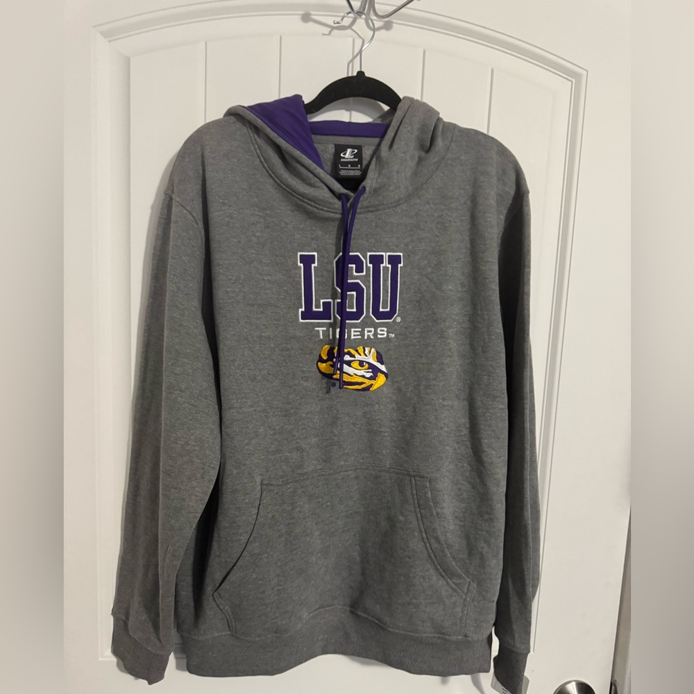 Logo Athletic Men's LSU Tigers Grey/Purple Hoodie XL NWT
